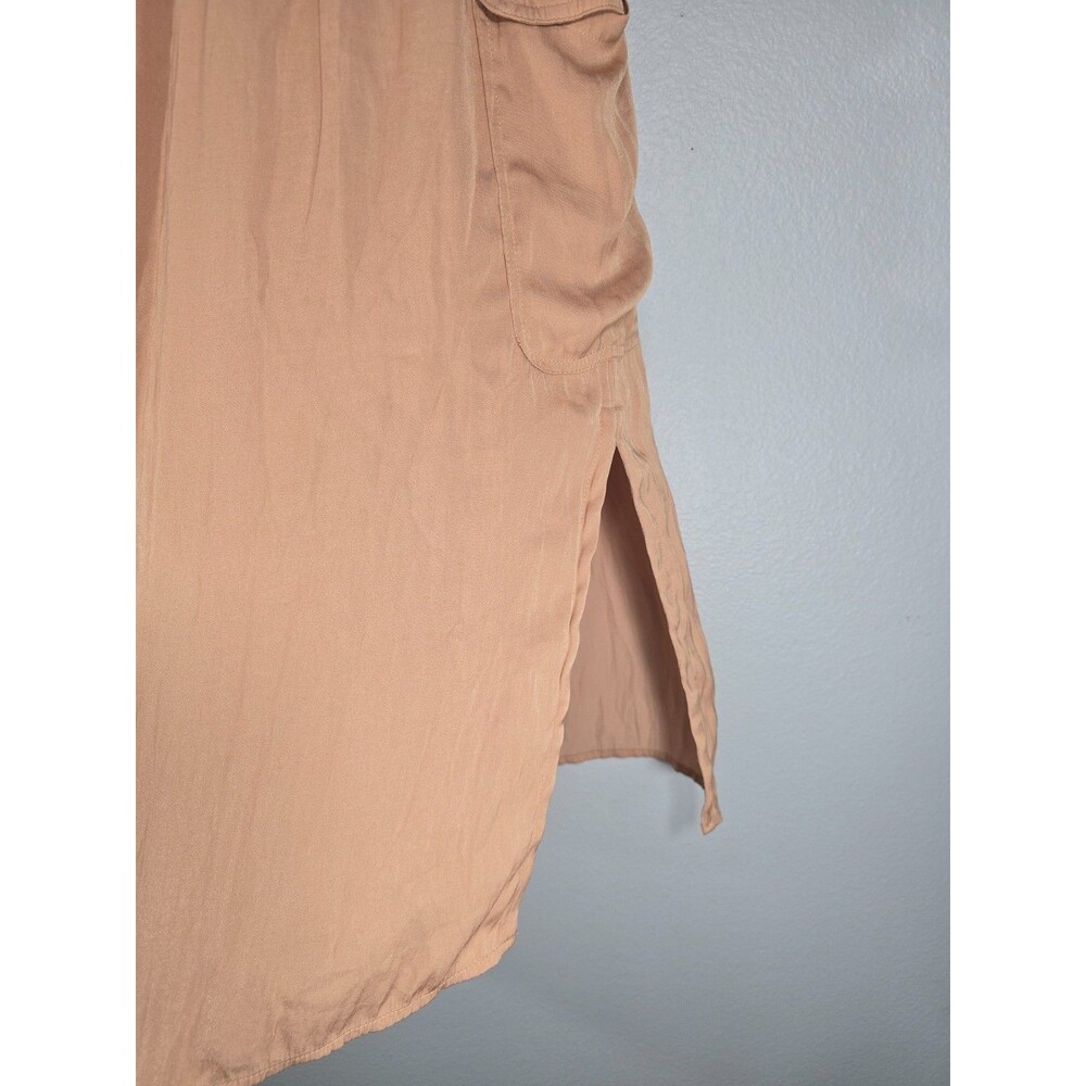 Aerie Tan Satin Cargo Utility Midi Skirt W/ Side Splits Size XS Gorpcore BF - Picture 5 of 7